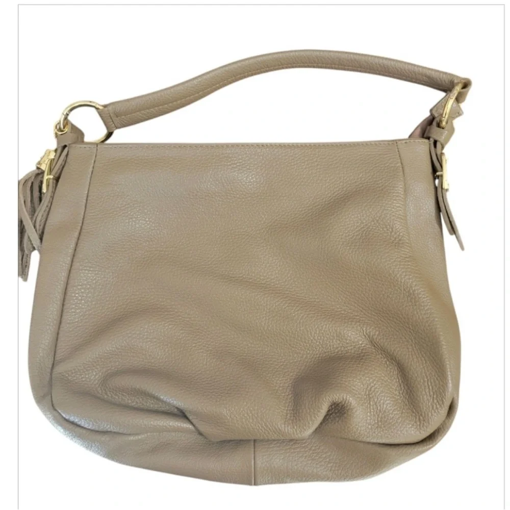 Borse In pelle Elegant Taupe Leather Hobo Bag
